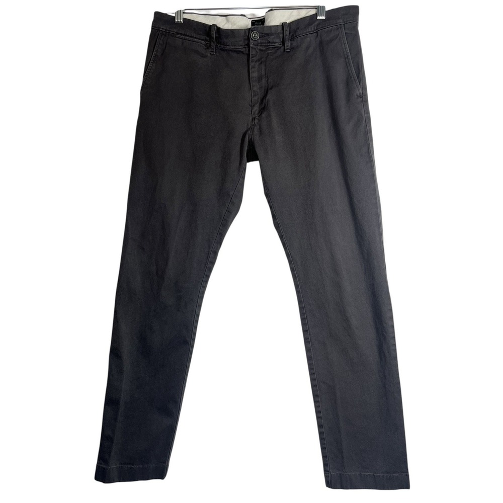 J. Crew 33x32 Men's Pants 484 Slim Fit Stretch Chinos Dk‎ Gray Onyx
